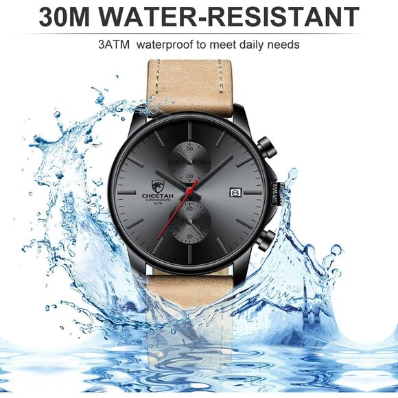 ⚡Men’s Watch Fashion Sport Quartz Analog Mesh Stainless Steel Waterproof - Picture 4 of 7